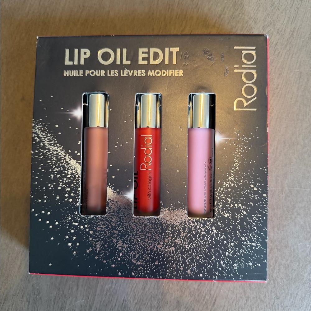 Rodial Lip Oil Edit Trio - Bold Red, Soft Pink, Classic Nude